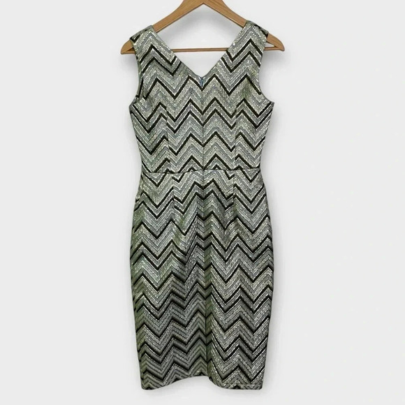 Must Have Metallic Zig Zag  Cocktail Dress - Picture 6 of 10
